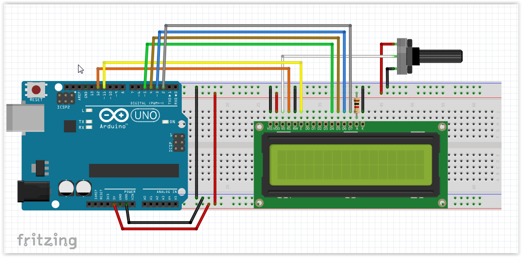 Digitar caracteres no visor LCD