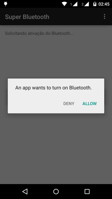 Enable Bluetooth Intent