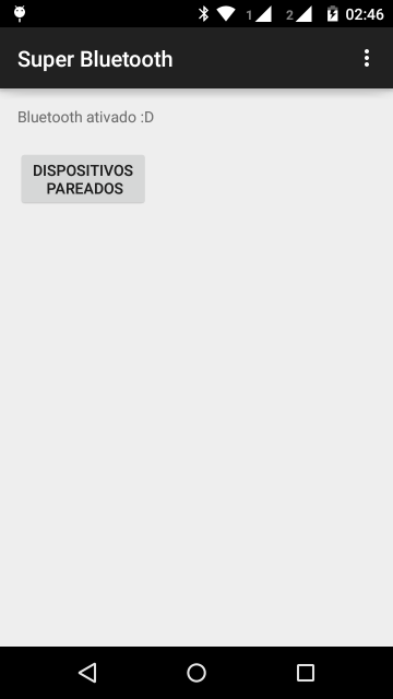 Adicionando botão para exibir dispositivos pareados.